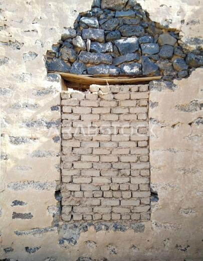 old wrick wall texture in historiocal city jeddah