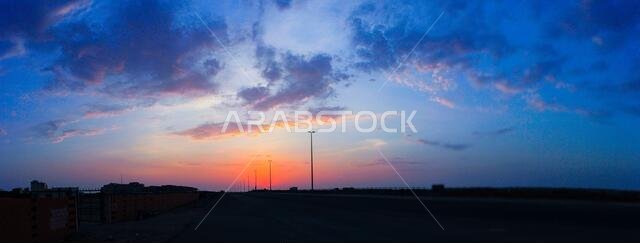sunset  with jeddah landscapes
