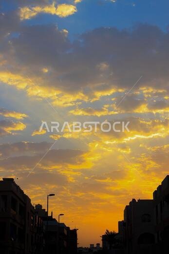 sunset  with jeddah landscapes