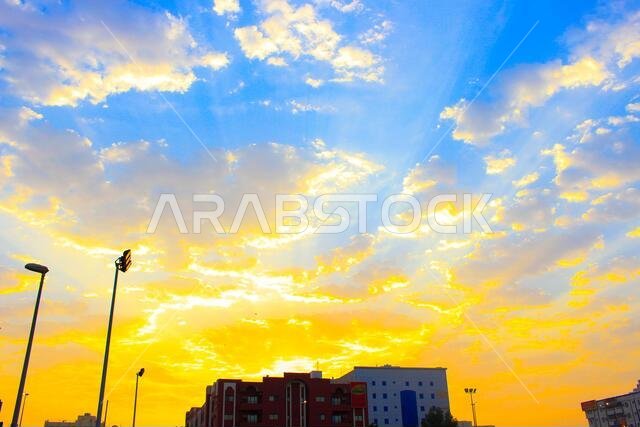 sunset  with jeddah landscapes