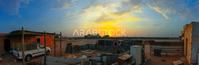 sunset  with jeddah landscapes