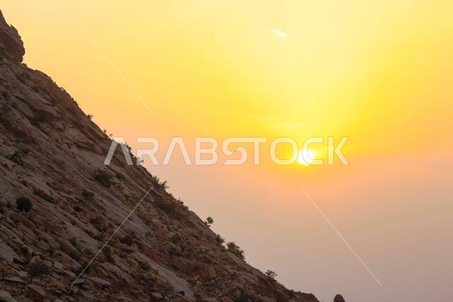 غروب الشمس مع مناظر جدة الطبيعية
