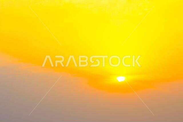 غروب الشمس مع مناظر جدة الطبيعية