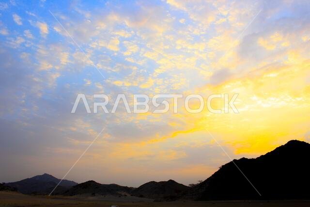 غروب الشمس مع مناظر جدة الطبيعية