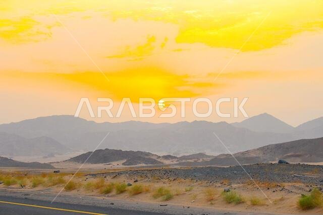 sunset  with jeddah landscapes
