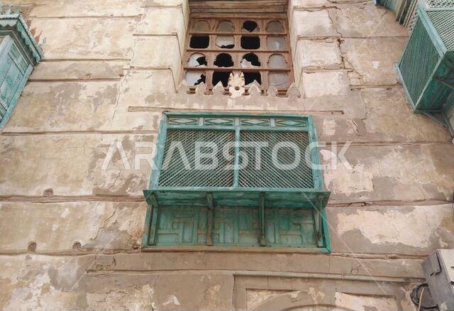 Old Arabian wooden house on the historical city in Al-balad, Jeddah