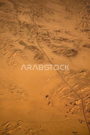 Desert in the south-middle area of Saudi Arabia from the air Desert in the south-middle area of Saudi Arabia from the air