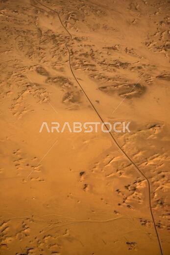 Desert in the south-middle area of Saudi Arabia from the air