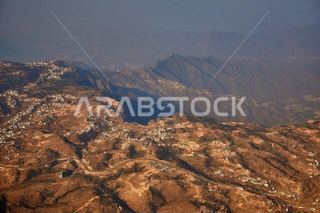 Small towns in the mountains of southern Saudi Arabia near Abha