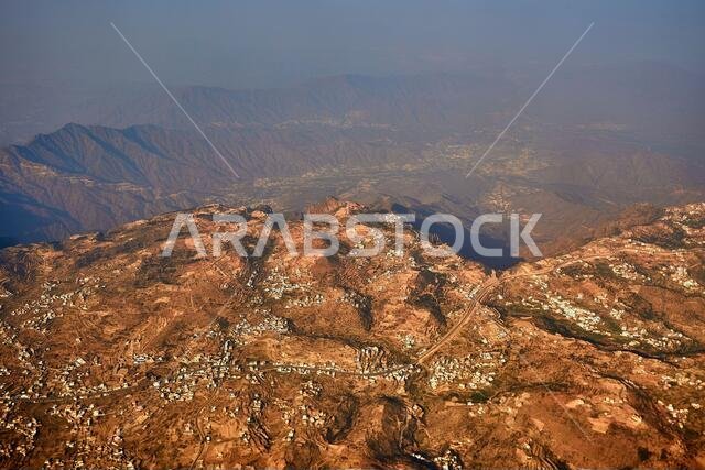 Small towns in the mountains of southern Saudi Arabia near Abha