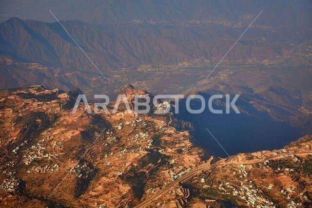 Small towns in the mountains of southern Saudi Arabia near Abha