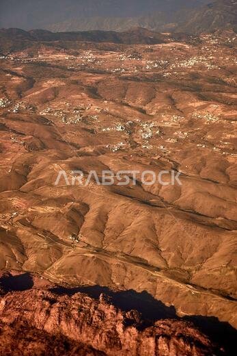 Small towns in the mountains of southern Saudi Arabia near Abha