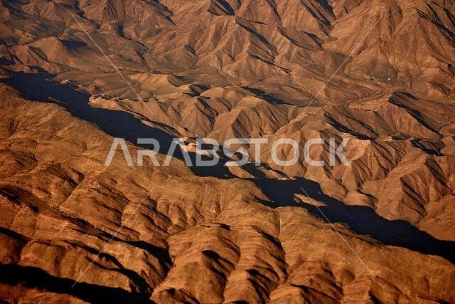 Mountains in southern Saudi Arabia from the air Mountains in southern Saudi Arabia from the air