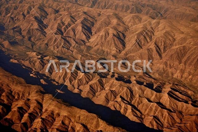 Mountains in southern Saudi Arabia from the air