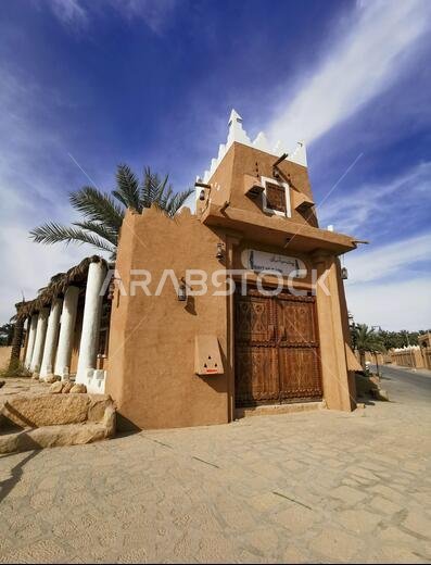 RiyaDH, SAUDI ARABIA - DECEMBER 25TH, 2020:  House of Mubarak - part of old Ad Diriyah Unesco site in Riyadh, Saudi Arabia