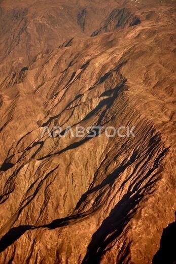 Mountains in southern Saudi Arabia from the air