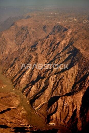 Mountains in southern Saudi Arabia from the air