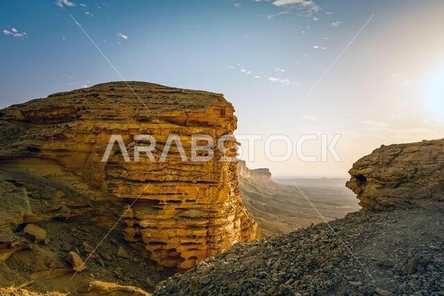 Edge of the World, a natural landmark and popular tourist destination near Riyadh -Saudi Arabia.
