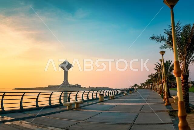 Al khobar Corniche Morning view. City Khobar, Saudi Arabia. January -18 -2021.