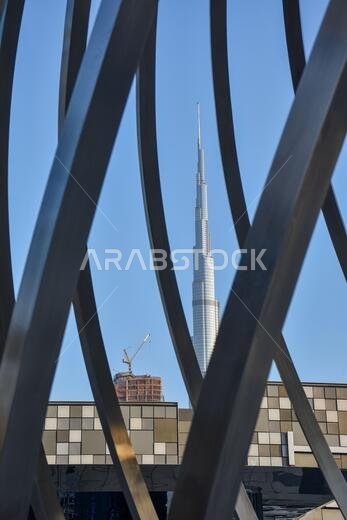 The iconic skyscraper Burj Khalifa from a different angle view