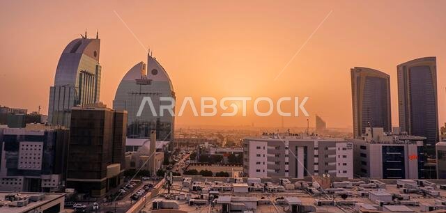sunset in Riyadh, Saudi Arabia