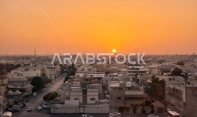 sunset in Riyadh, Saudi Arabia