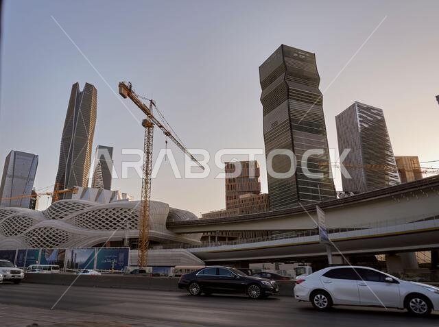 works of the construction of the metro subway in Riyadh