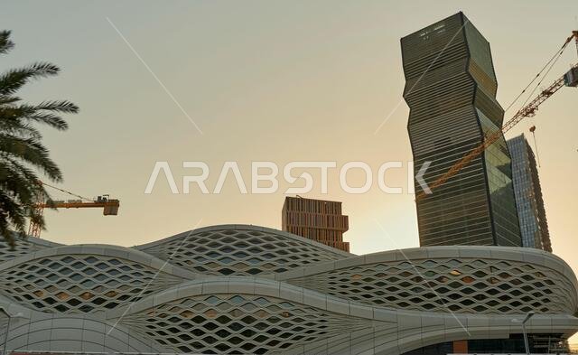 works of the construction of the metro subway in Riyadh