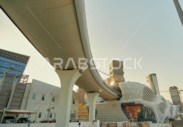 works of the construction of the metro subway in Riyadh