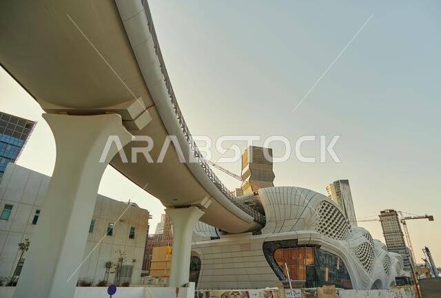 works of the construction of the metro subway in Riyadh