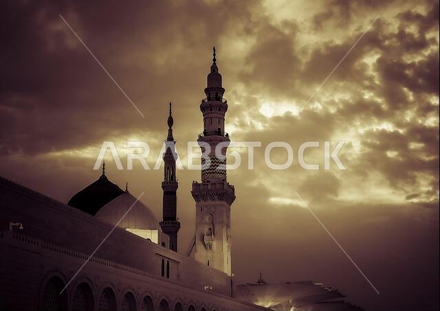 mosque of the prophet muhammad in madina, Saudi arabia