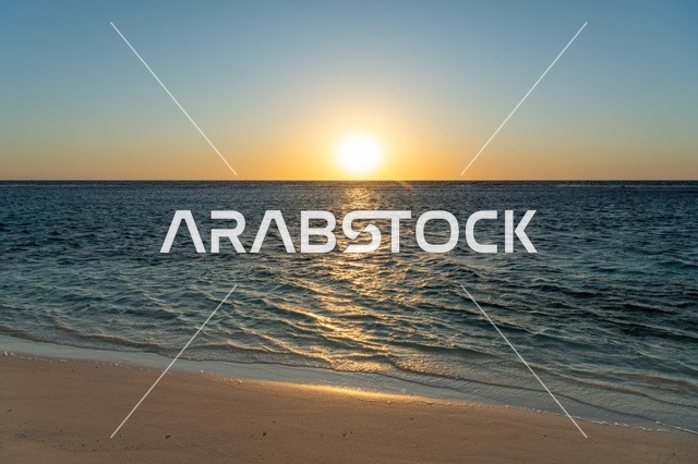 Sunset over Umluj Beach in Saudi Arabia