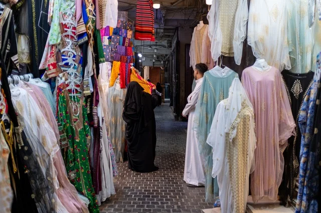 Traditional Arabic Clothing Market in Souq