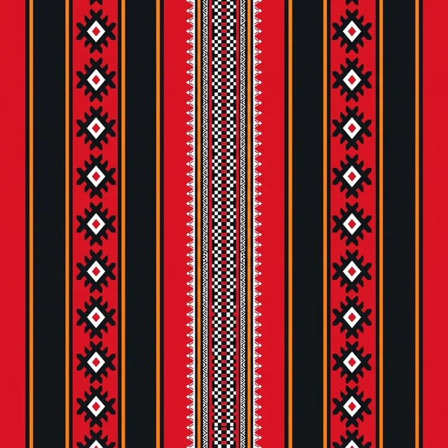 Traditional Arabic Sadu Weaving Geometric Pattern