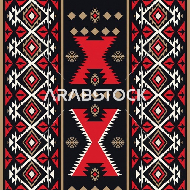 Geometric Tribal Aztec Textile Pattern Design