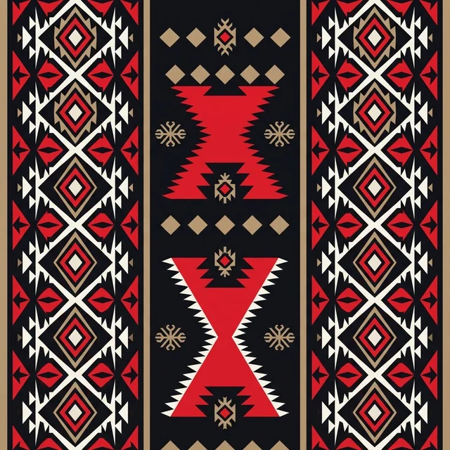 Geometric Tribal Aztec Textile Pattern Design