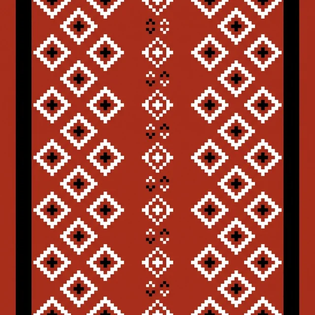 Traditional Sadu Geometric Textile Pattern Background