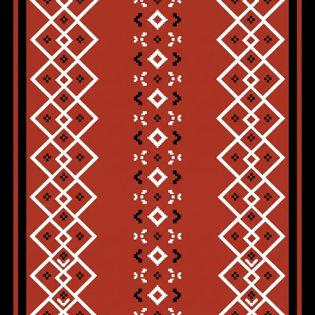Traditional Tribal Arabian Sadu Pattern Fabric Design