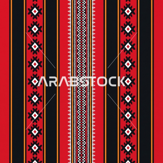 Traditional Arabian Sadu Weaving Pattern Background