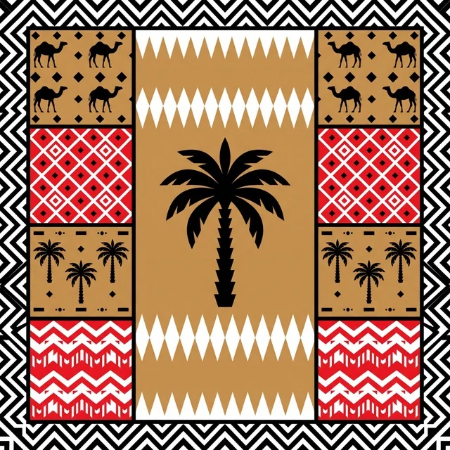 Traditional Sadu Pattern Arabian Desert Design