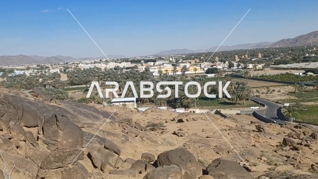منظر مدينة نجران من جبل رعوم السعودية