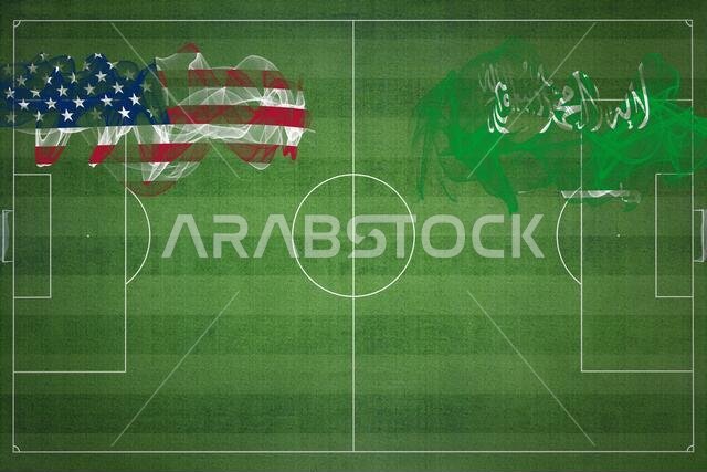 مباراة كرة قدم بين الولايات المتحدة الأمريكية والمملكة العربية السعودية، ألوان العلم الوطني، أعلام الدول، ملعب كرة قدم، مباراة كرة قدم، مفهوم المنافسة، مساحة فارغة مباراة كرة قدم بين الولايات المتحدة الأمريكية والمملكة العربية السعودية، ألوان العلم الوطني، أعلام الدول، ملعب كرة قدم، مباراة كرة قدم، مفهوم المنافسة، مساحة فارغة