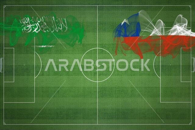 مباراة كرة القدم بين السعودية وتشيلي، ألوان العلم الوطني، أعلام الدول، ملعب كرة قدم، مباراة كرة قدم، مفهوم المنافسة، مساحة فارغة مباراة كرة القدم بين السعودية وتشيلي، ألوان العلم الوطني، أعلام الدول، ملعب كرة قدم، مباراة كرة قدم، مفهوم المنافسة، مساحة فارغة