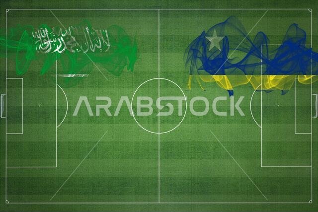 مباراة كرة القدم بين السعودية وكوراساو، ألوان العلم الوطني، أعلام الدول، ملعب كرة قدم، مباراة كرة قدم، مفهوم المنافسة، مساحة فارغة مباراة كرة القدم بين السعودية وكوراساو، ألوان العلم الوطني، أعلام الدول، ملعب كرة قدم، مباراة كرة قدم، مفهوم المنافسة، مساحة فارغة