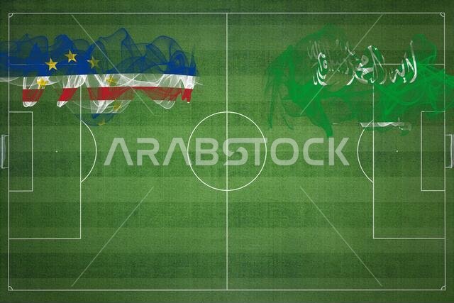 مباراة كرة القدم بين الرأس الأخضر والمملكة العربية السعودية، الألوان الوطنية، الأعلام الوطنية، ملعب كرة القدم، مباراة كرة القدم، مفهوم المنافسة، مساحة فارغة مباراة كرة القدم بين الرأس الأخضر والمملكة العربية السعودية، الألوان الوطنية، الأعلام الوطنية، ملعب كرة القدم، مباراة كرة القدم، مفهوم المنافسة، مساحة فارغة