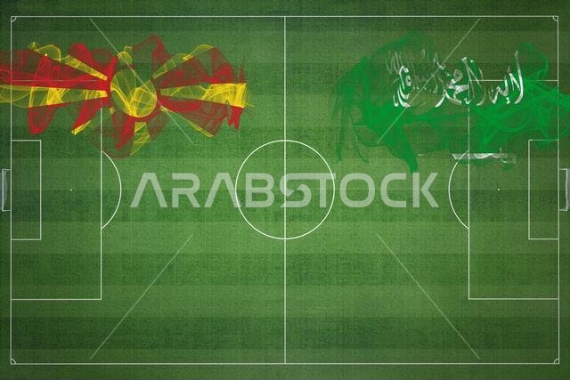 مباراة كرة قدم بين مقدونيا الشمالية والمملكة العربية السعودية، ألوان العلم الوطني، أعلام الدول، ملعب كرة قدم، مباراة كرة قدم، مفهوم المنافسة، مساحة فارغة مباراة كرة قدم بين مقدونيا الشمالية والمملكة العربية السعودية، ألوان العلم الوطني، أعلام الدول، ملعب كرة قدم، مباراة كرة قدم، مفهوم المنافسة، مساحة فارغة