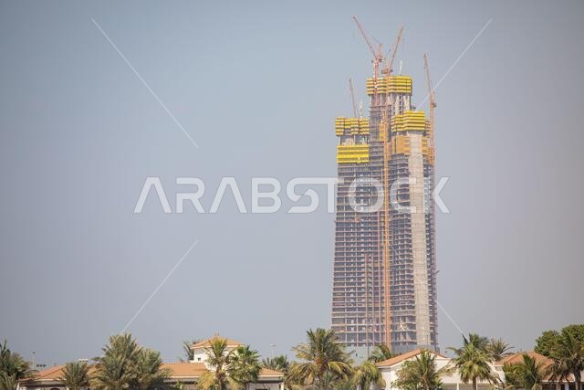 Kingdom Tower under construction, Jeddah, Saudi arabia, 2019 Kingdom Tower under construction, Jeddah, Saudi arabia, 2019