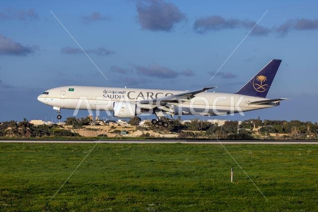 Saudia - Saudi Arabian Airlines Cargo Boeing 777-FFG (REG: HZ-AK71) arriving directly from Saudi Arabia.