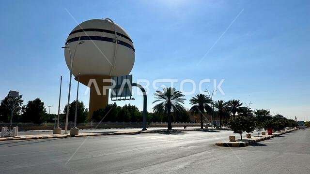 Buraydah city Al-Qassim, Saudi Arabia , 29 April 2024, Buraidah water tower King in Khalid Park