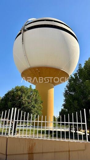 Buraydah city Al-Qassim, Saudi Arabia , 29 April 2024, Buraidah water tower King in Khalid Park